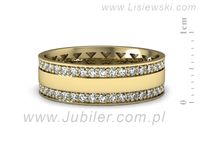 Obrączka z brylantami żółte złoto próba 585 - p16559z- 2