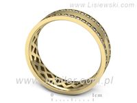 Obrączka z brylantami żółte złoto próba 585 - p16559z- 3