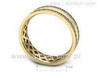 Obrączka z brylantami żółte złoto próba 585 - p16559zmp- 3