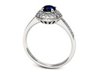 Pierścionek z szafirem białe złoto z brylantami gold 14k - p16563bsz- 3