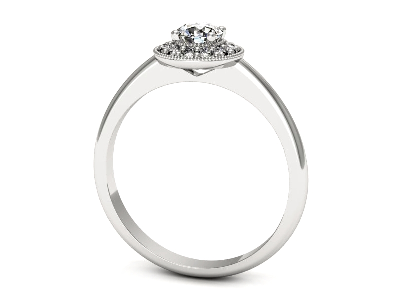 Pierścionek z brylantami żółte białe złoto - p16565b — zdjęcie 3