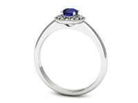 Pierścionek z szafirem białe złoto z brylantami gold 14k - p16565bszc- 3