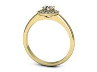 Pierścionek z diamentami żółte i białe złoto próba 585 - p16565z- 3