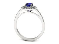Pierścionek z szafirem białe złoto z brylantami gold 14k - p16567bszc- 3