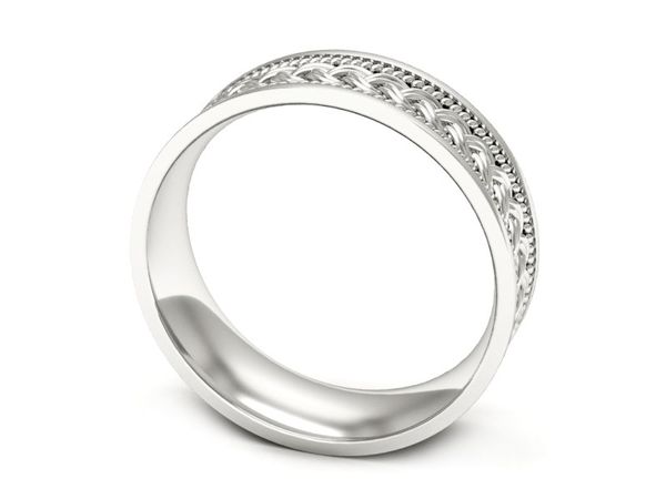 Obrączka pierścionek białe złoto próba 585 - p16568b