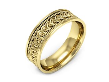 Obrączka pierścionek żółte złoto próba 585 - p16568z - 1