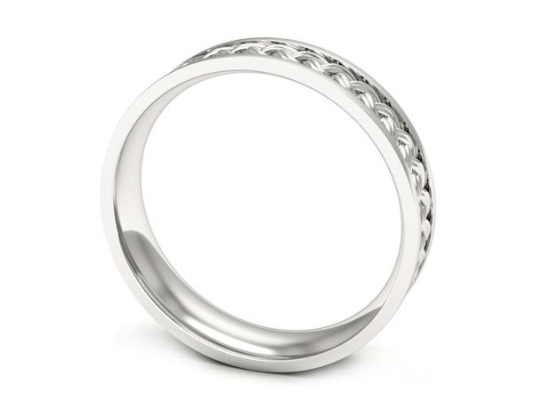Obrączka pierścionek białe złoto próba 585 - p16570b