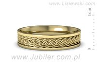 Obrączka pierścionek żółte złoto próba 585 - p16570z- 2