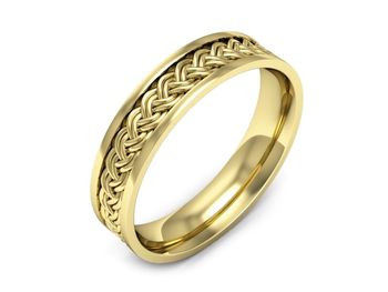 Obrączka pierścionek żółte złoto próba 585 - p16570z - 1