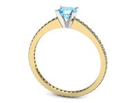 Pierścionek topaz i brylanty białe i żółte złoto próba 585 - p16574zbtp- 3