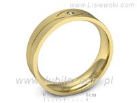 Obrączka z brylantem żółte złoto próba 585 - p16575zms- 3
