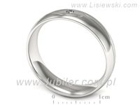 Obrączka z brylantem białe złoto próba 585 - p16576b- 3