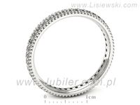 Pierscionek Obrączka z brylantami białe złoto próba 585 - p16583b- 3