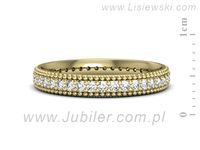 Obrączka z brylantami żółte złoto próba 585 - p16583z- 2
