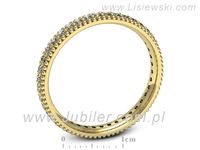 Obrączka z brylantami żółte złoto próba 585 - p16583z- 3