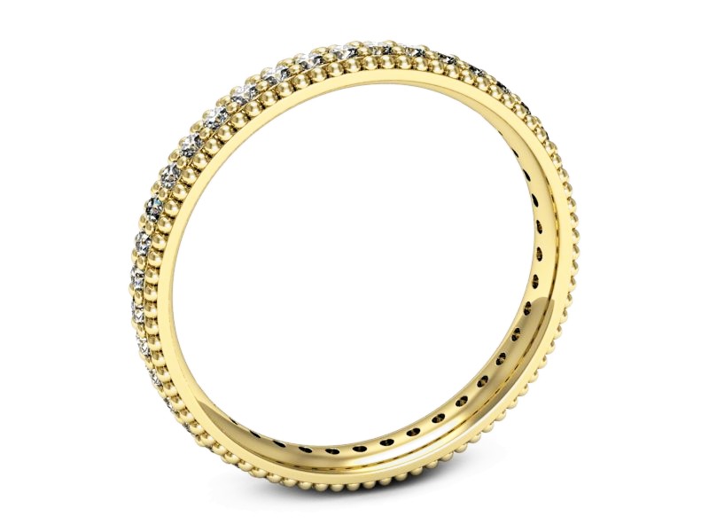 Obrączka z brylantami żółte złoto - p16583z — zdjęcie 3