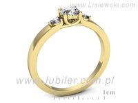 Złoty Pierścionek z brylantami złoto próby 585 żółte złoto - p16594z- 3