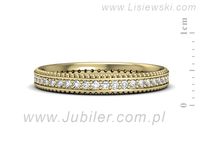 Obrączka z brylantami żółte złoto próba 585 - p16599z- 2