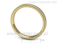 Obrączka z brylantami żółte złoto próba 585 - p16599z- 3