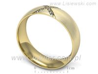 Obrączka z brylantami żółte złoto próba 585 - p16624zmp- 3