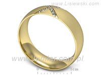 Obrączka z brylantami żółte złoto próba 585 - p16624zms- 3