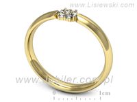 Złoty Pierścionek z brylantami złoto próby 585 żółte złoto - p16626z- 3