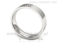 Pierscionek Obrączka z brylantami białe złoto próba 585 - p16627b- 3