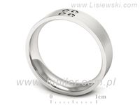 Pierscionek Obrączka z brylantami białe złoto próba 585 - p16627bmp- 3