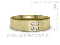 Obrączka z brylantami żółte złoto próba 585 - p16627zmp- 2