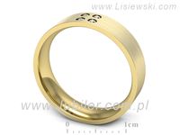 Obrączka z brylantami żółte złoto próba 585 - p16627zmp- 3
