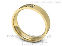 Obrączka z brylantami żółte złoto próba 585 - p16627zms- 3