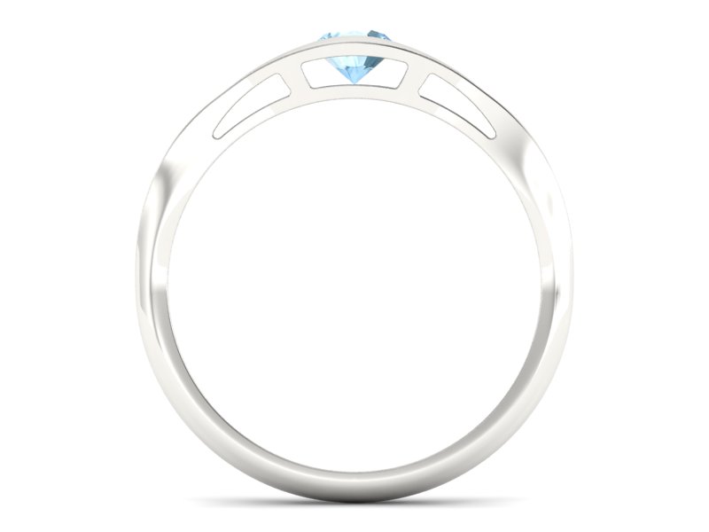Złoty pierścionek z topazem białe złoto - p16633btp — zdjęcie 2