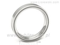 Obrączka białe złoto płaska soczewkowa proba 585 - p16635b- 3