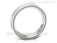 Obrączka białe złoto płaska soczewkowa proba 585 - p16635bmp- 3