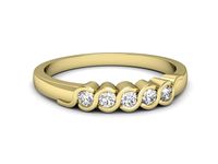Złoty Pierścionek z brylantami złoto próby 585 żółte złoto - p16638z- 2