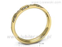 Obrączka z brylantami żółte złoto próba 585 - p16644z- 3