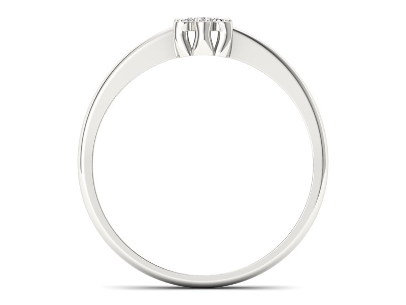Pierścionek z brylantami w białym złocie - p16654b — zdjęcie 2