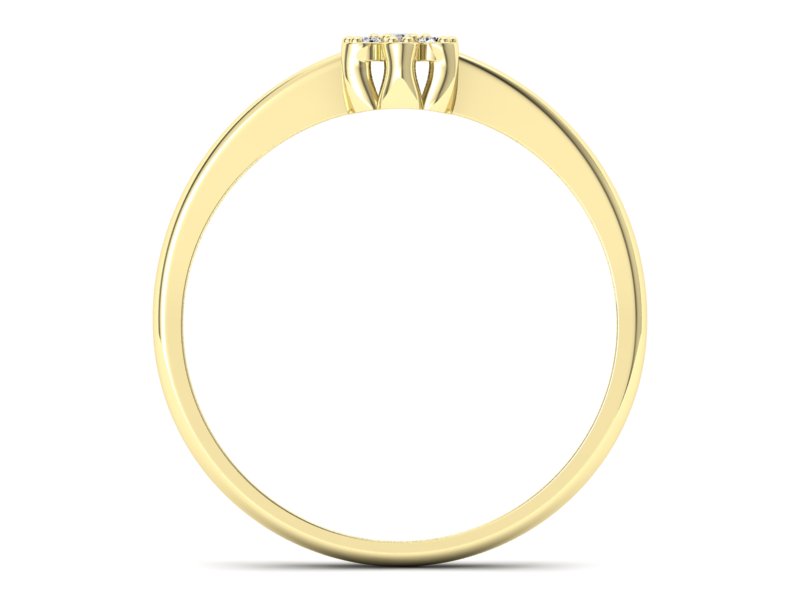 Złoty pierścionek z brylantami żółte złoto - p16654z — zdjęcie 2