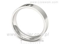 Obrączka z brylantem białe złoto próba 585 - p16660b- 3