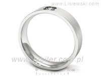 Obrączka z brylantem białe złoto próba 585 - p16660bmp- 3