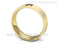 Obrączka z brylantem żółte złoto próba 585 - p16660zmp- 3