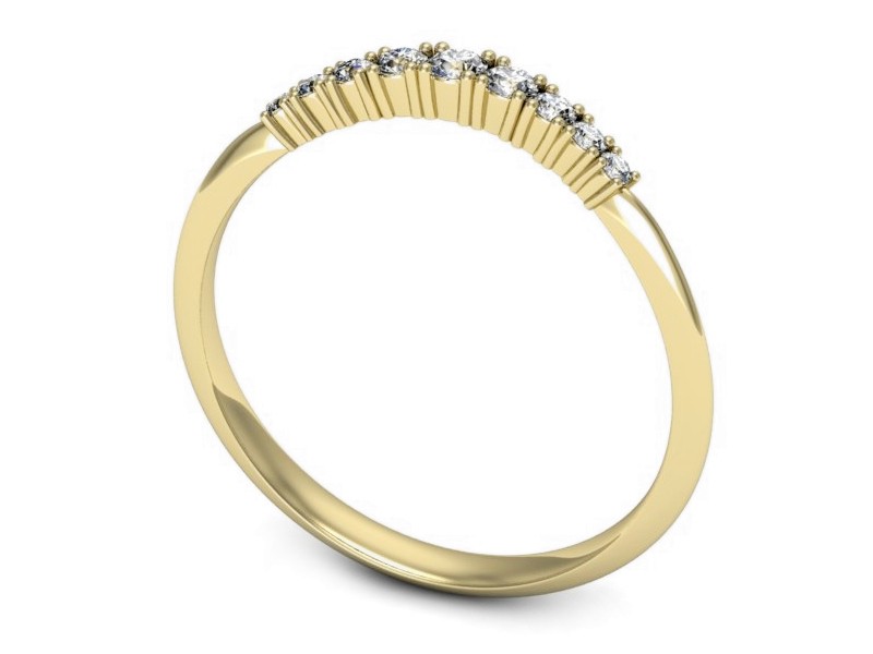 Złoty pierścionek z brylantami żółte złoto - p16661z — zdjęcie 3