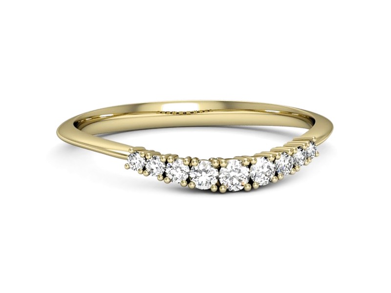 Złoty pierścionek z brylantami żółte złoto - p16661z — zdjęcie 2