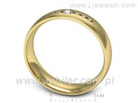 Obrączka z brylantami żółte złoto próba 585 - p16668z- 3