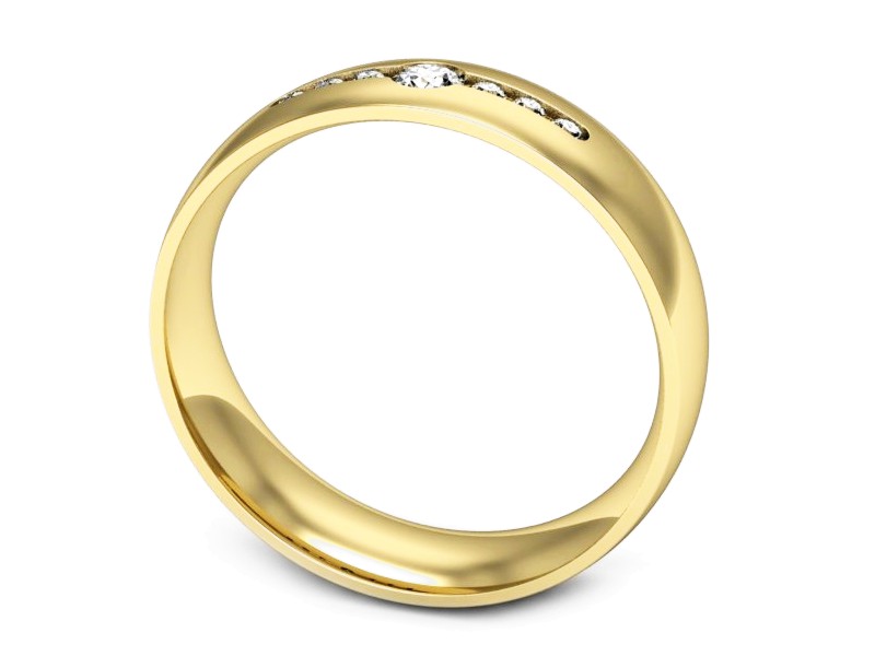 Obrączka z brylantami żółte złoto - p16668z — zdjęcie 3