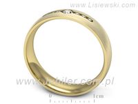 Obrączka z brylantami żółte złoto próba 585 - p16668zmp- 3