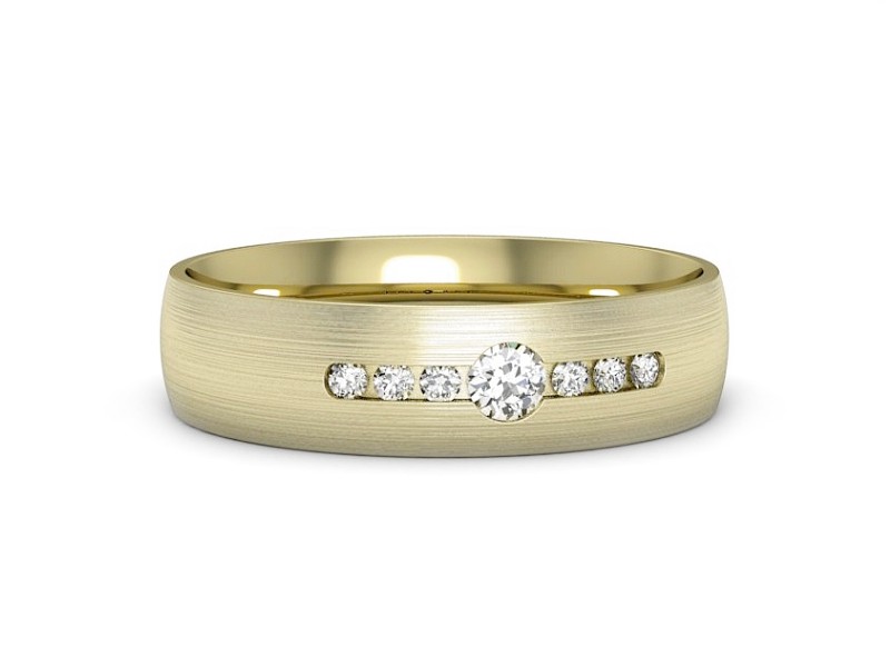 Obrączka z brylantami żółte złoto - p16668zmp — zdjęcie 2