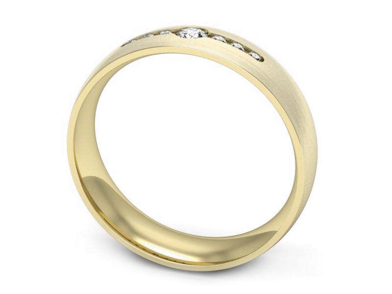 Obrączka z brylantami żółte złoto - p16668zmp — zdjęcie 3