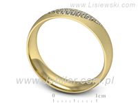 Obrączka z brylantami żółte złoto próba 585 - p16669zms- 3