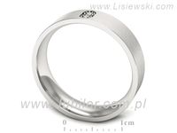 Pierscionek Obrączka z brylantami białe złoto próba 585 - p16670bmp- 3